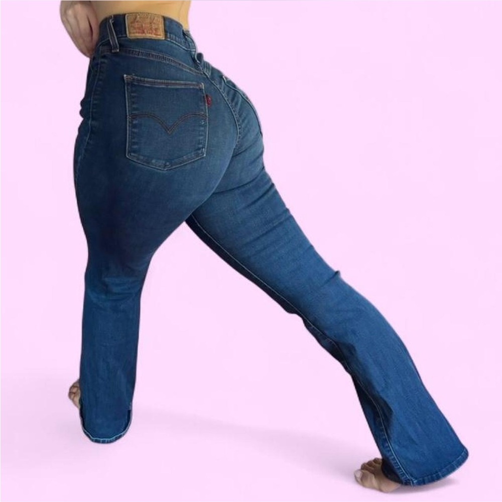 Levi's "Slimming Boot" Mid Rise Bootcut Dark Wash Denim Jeans